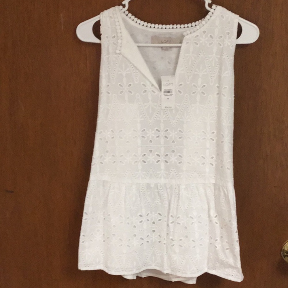NWT Loft Eyelet Lace Tank